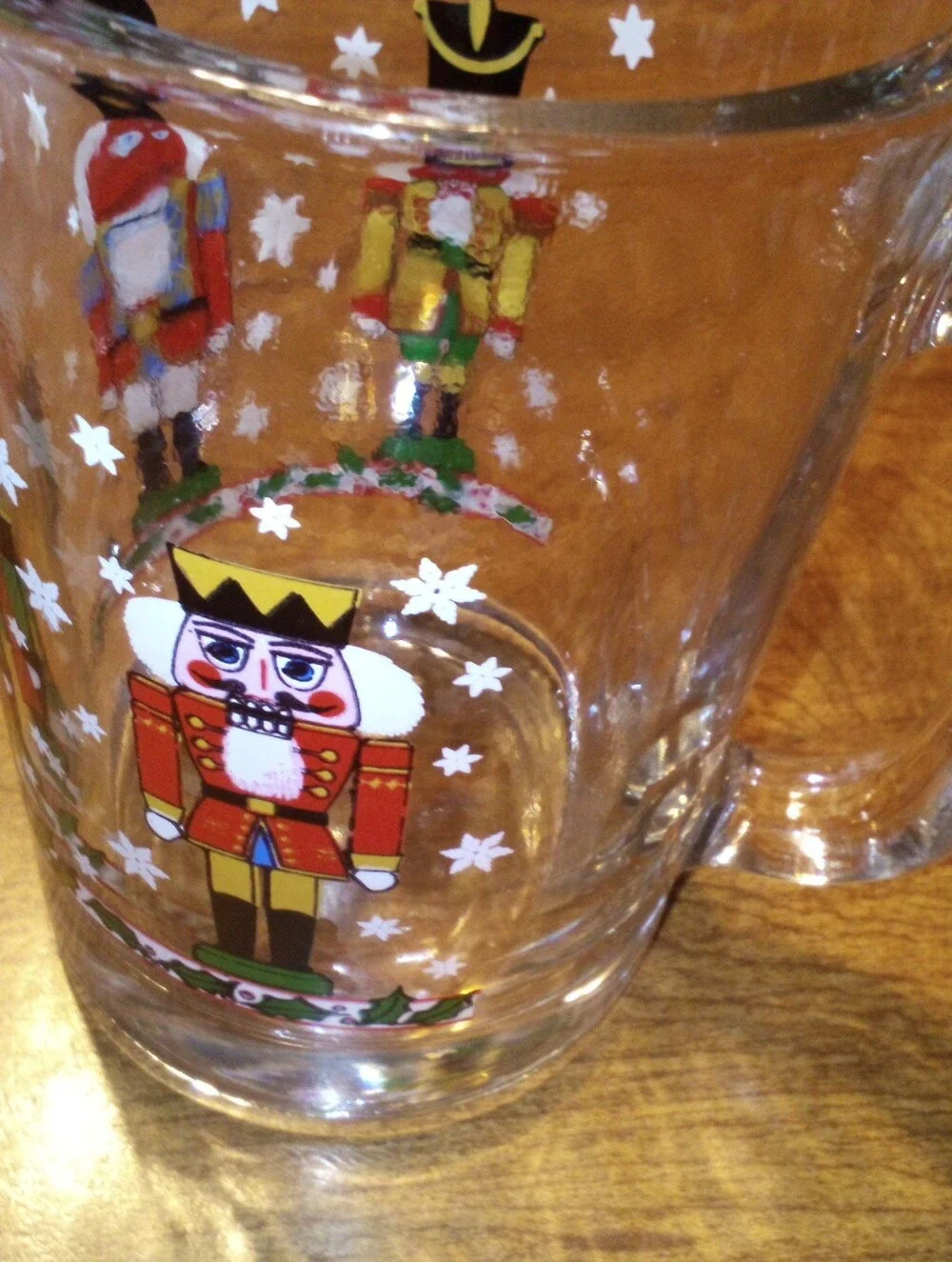 Nutcracker Holiday Clear Heavy Glass 4